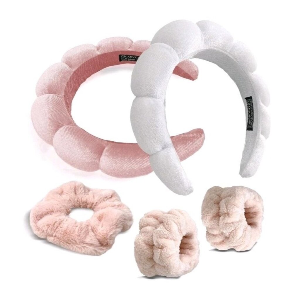 Skincare Headbands And Wristbands Soft Velvet Touch Gentle On Hair And Skin